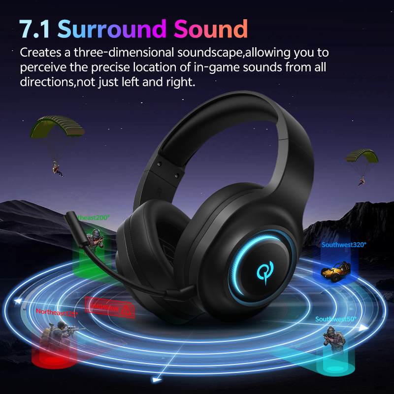 QCY Heroad V200 BH25H4GMA Gami - Gaming Headset Rgb avis et prix