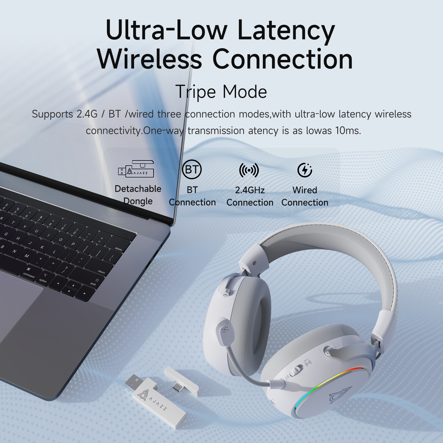 Ajazz AHM10 MAX Over-ear Gamin - Gaming Headset Rgb avis et prix