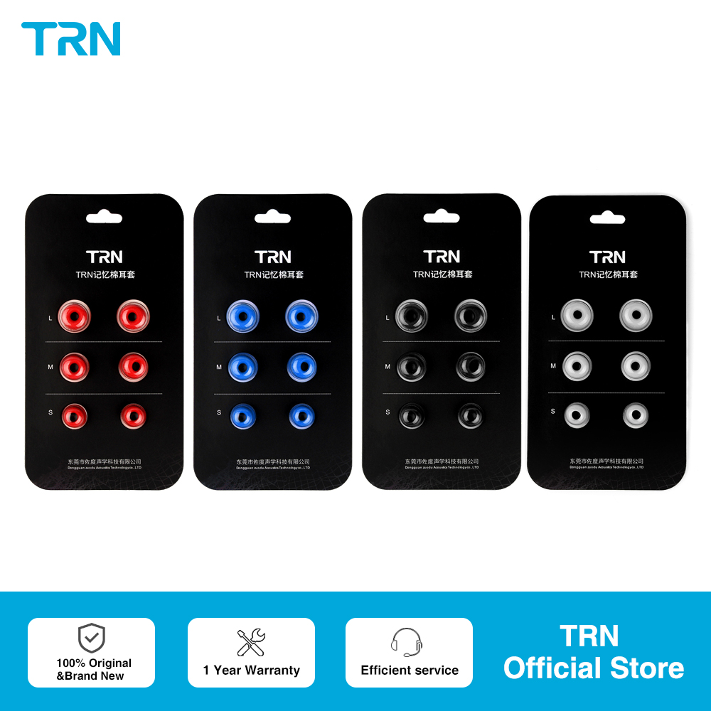 TRN 3Pairs (6pcs) Earphone Mem - Earphone Foam Tip avis et prix